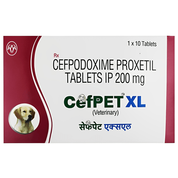 Cefpet XL 200 mg (Cefpodoxime) - 10 tablets