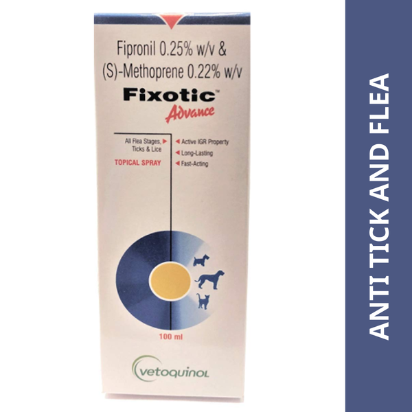 Fixotic Advance (Fipronil) Tick and Flea Control Spray - 100 ml