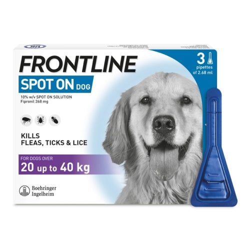 Frontline Plus Spot On - Dogs 20-40 kg (3 pipettes)