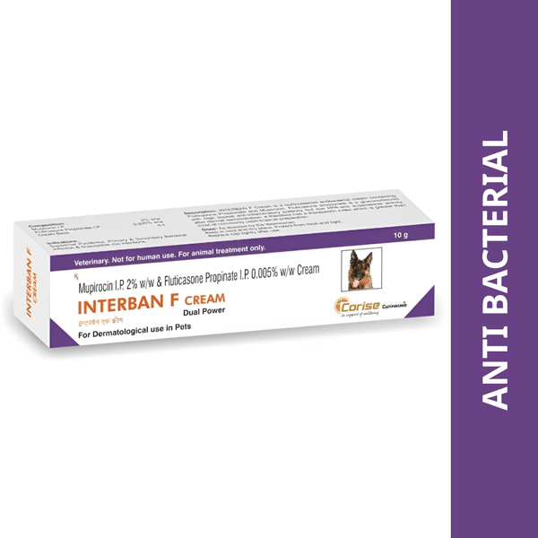 Interban F Cream (Mupirocin + Fluticasone) - 10 g