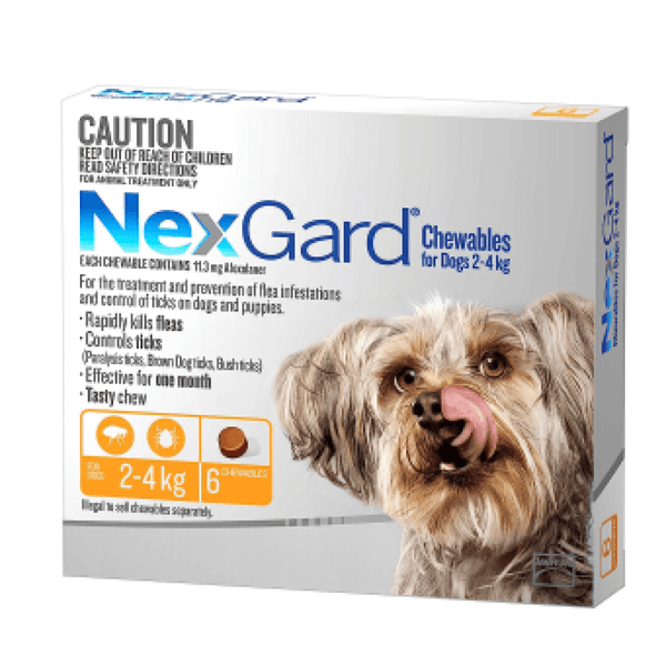 NexGard (Afoxolaner) Chewable - Dogs 2-4 kg (3 tablets)
