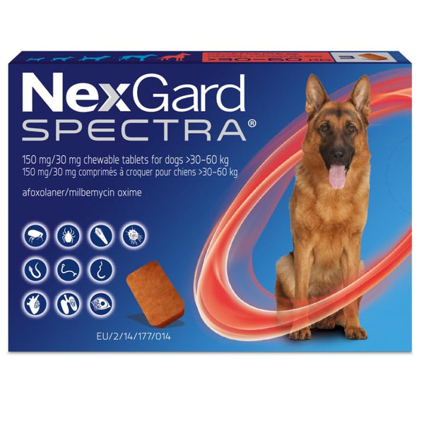 NexGard Spectra Chewable - Dogs 30-60 kg (3 tablets)