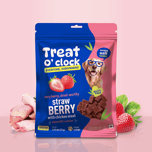 Treat O'Clock Strawberry with Chicken Meat Treats - 75 g